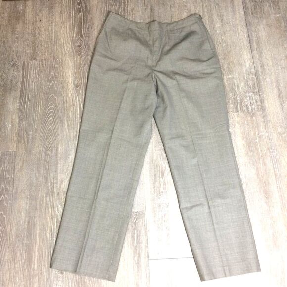 Talbots 90s Wool Blend Career Pants Side Zip Lined Classic Gray Pockets Size 10 - Picture 3 of 5